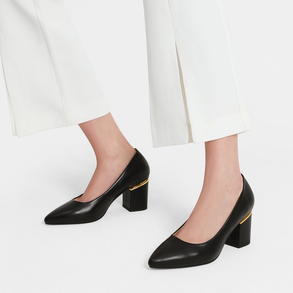 Pointed block heel pumps online